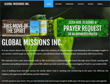 Tablet Screenshot of globalmissionsinc.org